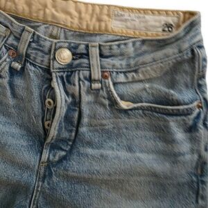 Rag Bone New York Women Jeans Size 26 Fairfield Light Wash Button Fly Cotton